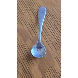 Sterling Silver Miniature Salt Spoon Cellar Condiment Spoon Marked STERLING